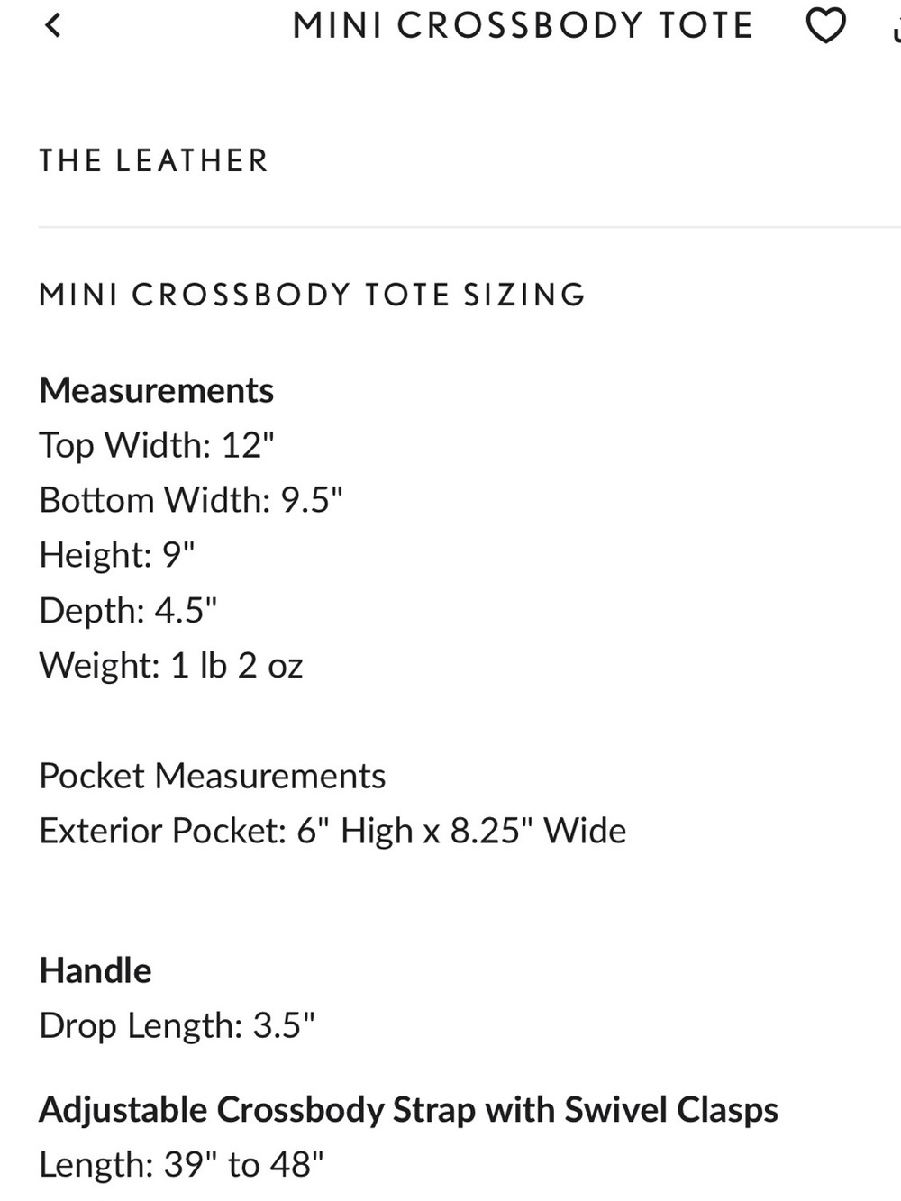 Portland Leather Mini Crossbody, Ruby Classic Tote, NWT - Picture 7 of 8